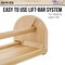 US Art Supply 18-Inch Wooden Tabletop Easel Paper Roll Holder and Dispenser - Craft Paper Roll Dispenser with Safe Tear Strip, Solid Wood Construction
